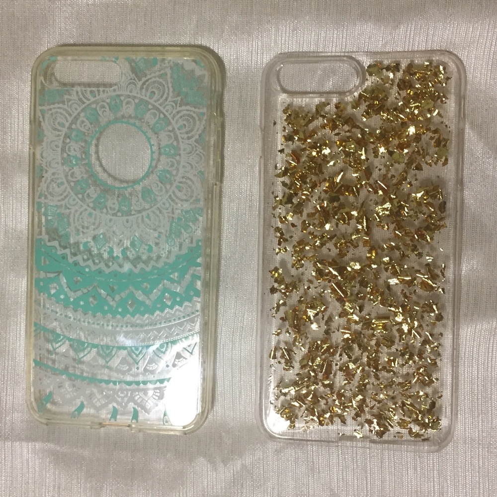 2 Flexible Plastic iPhone Cases for 6Plus/7Plus